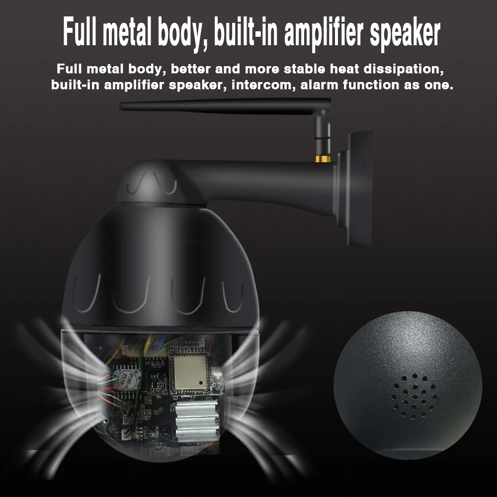  8mp 4k Cloud Wifi PTZ Camera Outdoor 2MP Auto Tracking Home Security IP Camera 5X Optical Zoom Spee