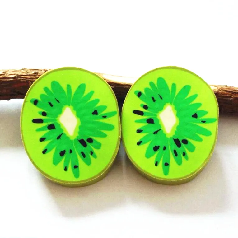 

1pcs/lot Sweet Vivid Fresh Kiwifruit slice eraser Nice eraser for pencils Students' kawaii gift prize office school supplies