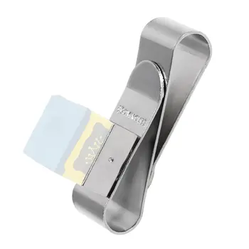 

Stainless Steel Cue Chalk Clip Snooker Billiards Chalk Holder Pool Cue Magnetic Chalk Holder with Clip