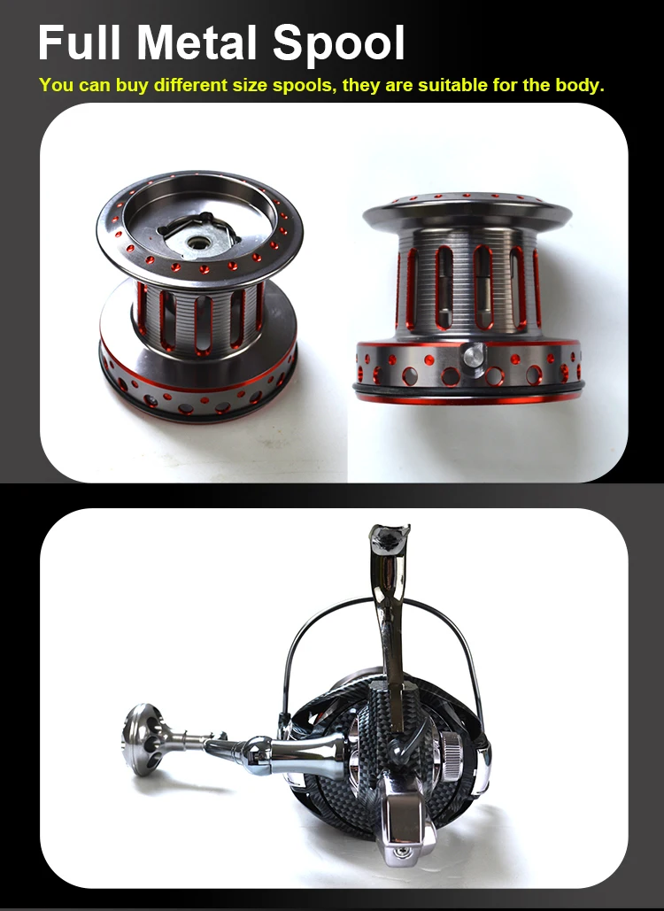 Carretel de Surf Carretel de Pesca de Corrico Fishdrops Full Metal Corpo 9000 10000 11000 12000 Molinetes Carretel Grande Size8000 5 Cheap Carretilhas de pesca