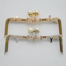 М форма DIY для женщин Металл Серебряный цвет застежка для сумки Женский кошелек рамки 2 шт./лот с алмазным галстуком цветок украшения