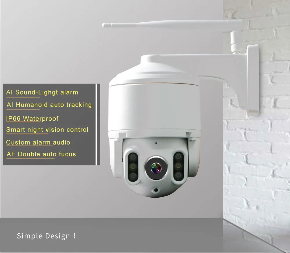 

Surveillance Camera Outdoor 1080P WiFi Security IP Camera 360 Panoramic Security Speed Dome camera Pan/Tilt outdoor camera