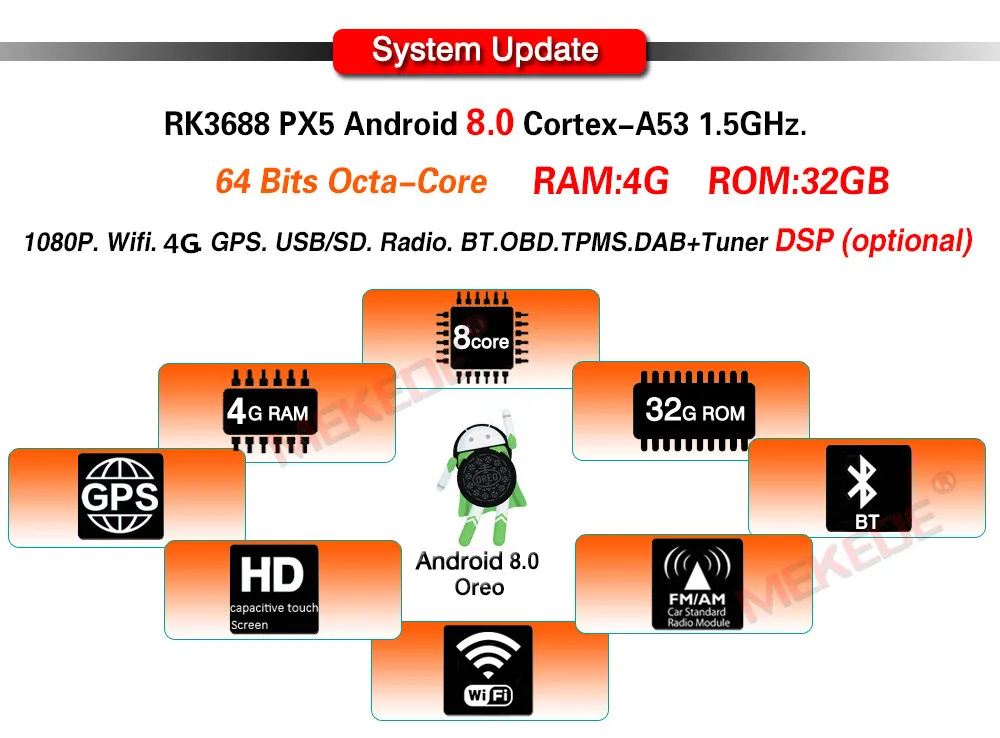 Perfect PX5 Android 8.0 Car Radio GPS Navigation for Mercedes Benz C Class W203 2004-2007 c200 C230 C240 C320 C350 CLK W209 2005 player 2