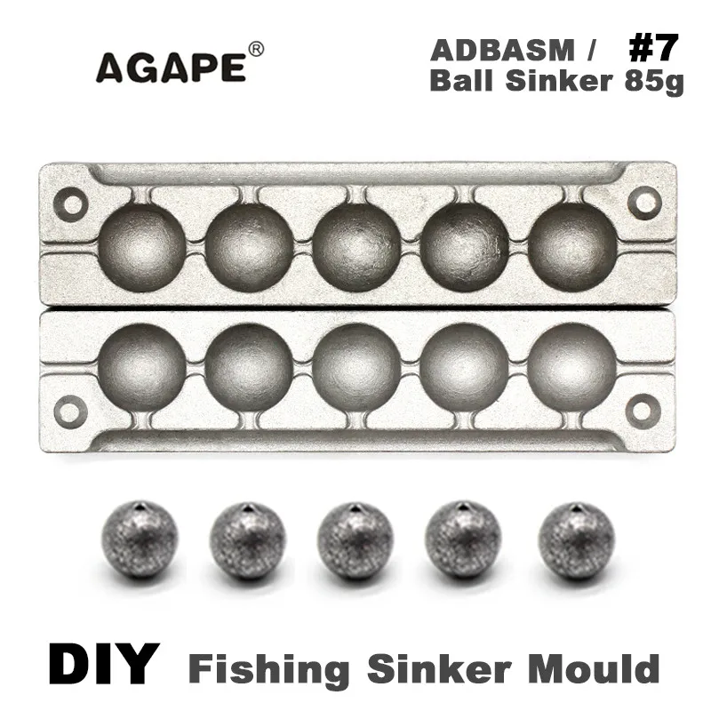 Agape DIY рыболовные шарики грузила форма ADBASM/#7 шариковый 85 г 5 полостей | Спорт и