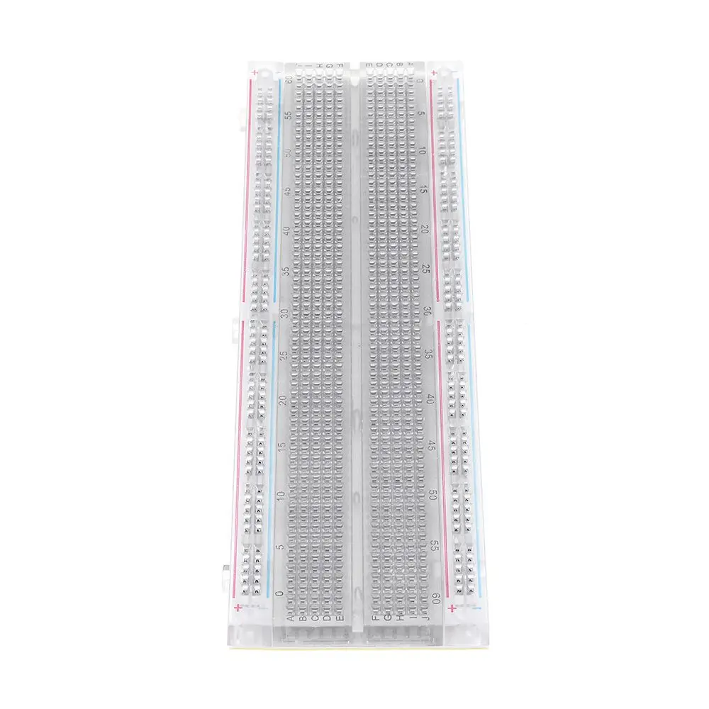 

MB-102 MB102 Transparent Breadboard 830 Point Solderless PCB Bread Board Test Develop DIY
