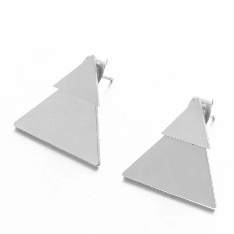 Triangle 1 Новые серьги, модные простые серьги-гвоздики, индивидуальный тренд, три способа ношения, треугольные серьги,, ювелирные изделия для женщин, серьги - Окраска металла: Triangle 1