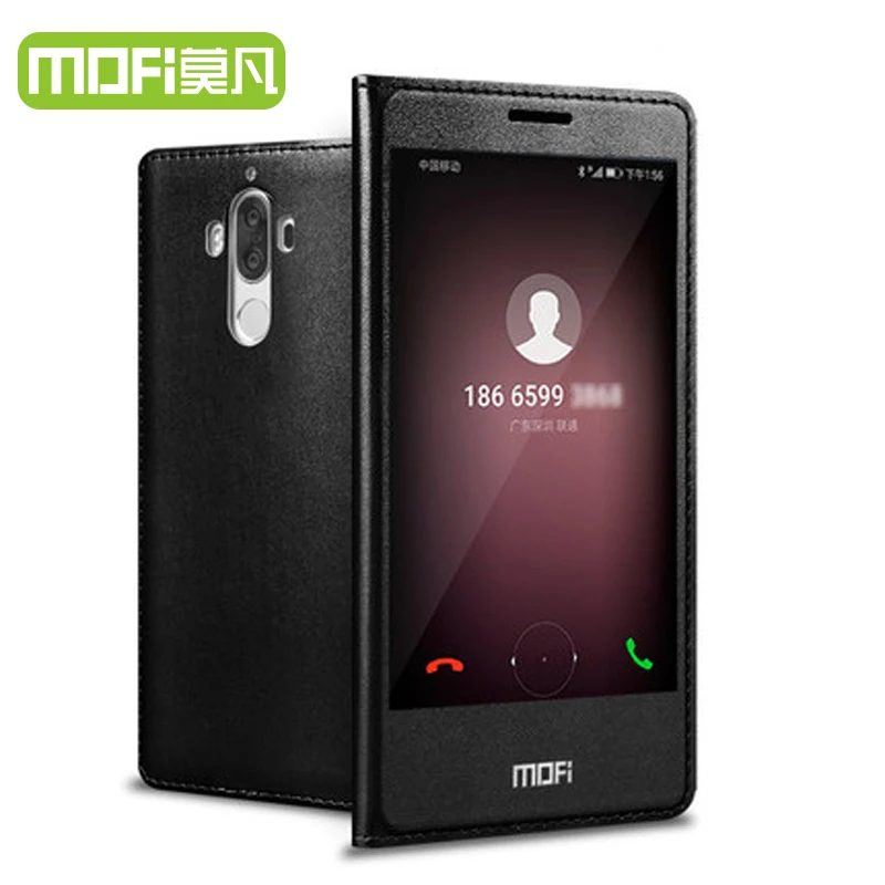 huawei mate 9 case flip view cover mate9 leather smart window funda huawei mate 9 capas