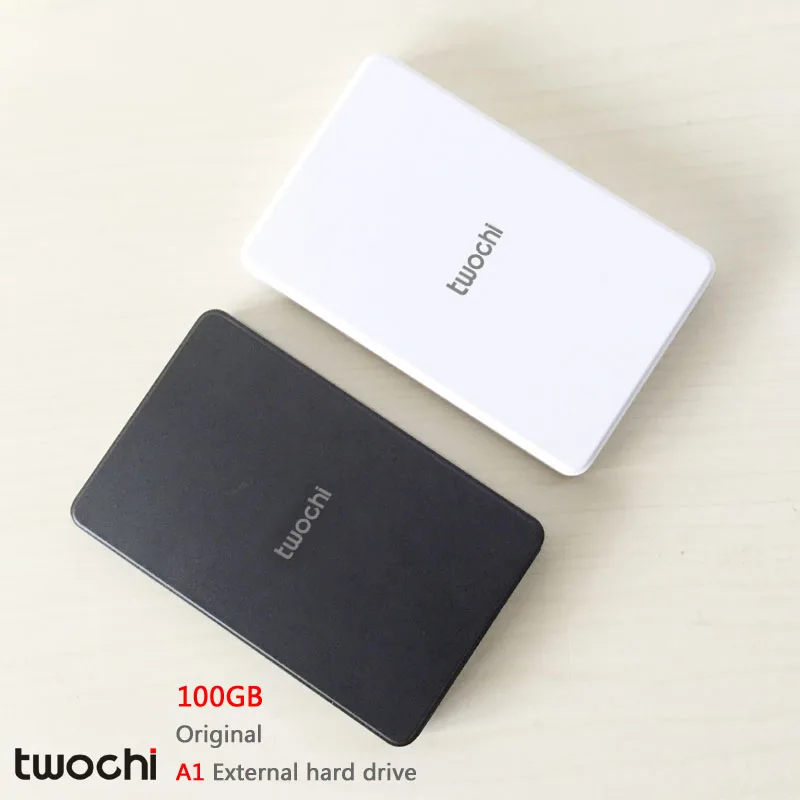 Free shipping New Styles TWOCHI A1 Original 2 5 External Hard Drive 100GB Portable HDD Storage
