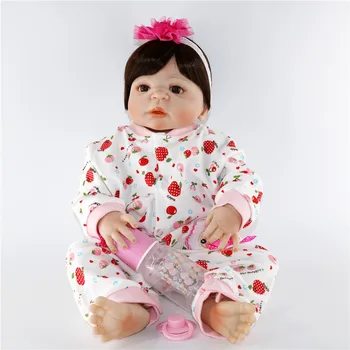 

Bebes Reborn doll 57CM Full Body silicone doll Girl Reborn Baby Doll Bath Toy Lifelike victoria Princess Bonecas Menina