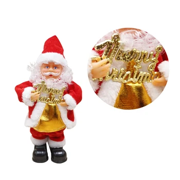 

Kids Toys Electric Santa Claus Music Doll Christmas Playing Saxophone Collect Decorations Gifts NO 3*AA Battery