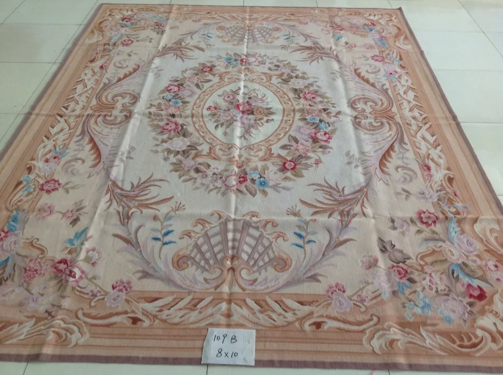 Free Shipping 9 X12 Stunning French Style Aubusson Carpets Hand Stunning French Style Aubusson Carpets