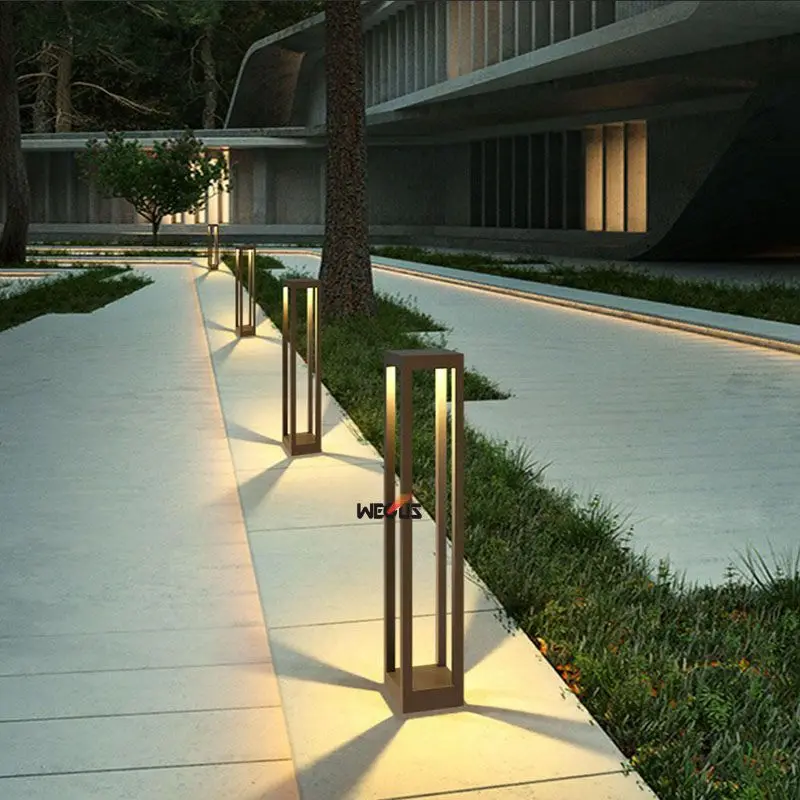 Aluminum Square Lawn Lamp Led Modern Simple Garden Lights Outdoor Aluminum Square Lawn Lamp Led Modern Simple Garden Lights Outdoor Landscape Park In Lamps From Lighting On Aliexpress