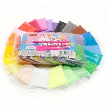 

24pcs Colored Light Plasticine Soft Plasticine Polymer With 3pcs Tools Air Dry Modeling Clay Kids Gift Boy DIY Toys for Children