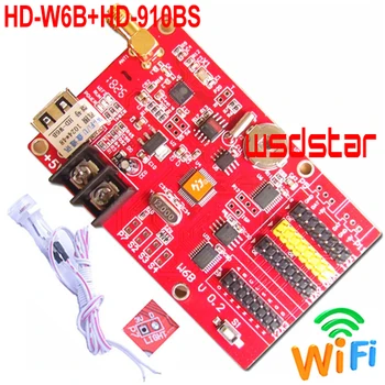

HD-W6B+HD-910BS Brightness Sensor 1024*48 3*HUB12+1*HUB08 USB+WIFI Single & Dual Color LED display control card Replace HD-W61