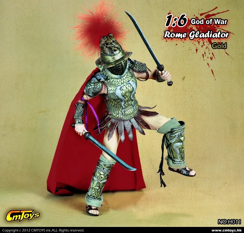 [ESTARTEK] CmToys H011 1/6 римские гладиаторы Spartacus God of War Warlord Edition Золотой Доспехи костюм набор для 1" Фигурка DIY