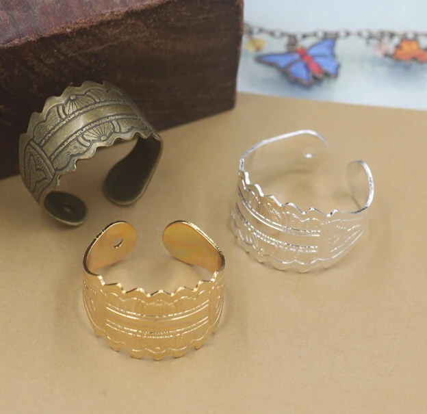 

50set--adjustable ring for jewelry findings (08231)--color& option