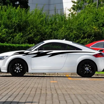 

Car Sport Stripe 118'' Upper Door Decals for TT Vinyl Graphics Motor Side sticker ZC719