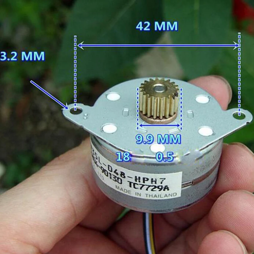 1pc four-phase five-wire stepping motor miniature 35MM 7.5 degrees gear | Обустройство дома