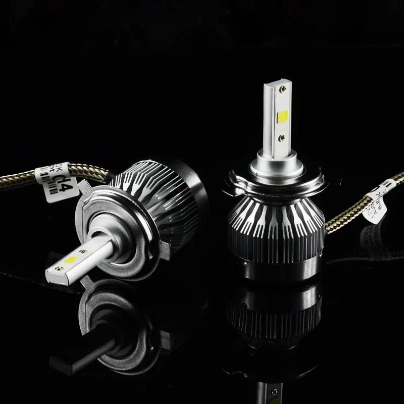 LED H4 автомобиля Фары для 60 Вт 6000lm/set автомобилей Лампочки H4/HB2 9004 9007 Привет/Lo луч