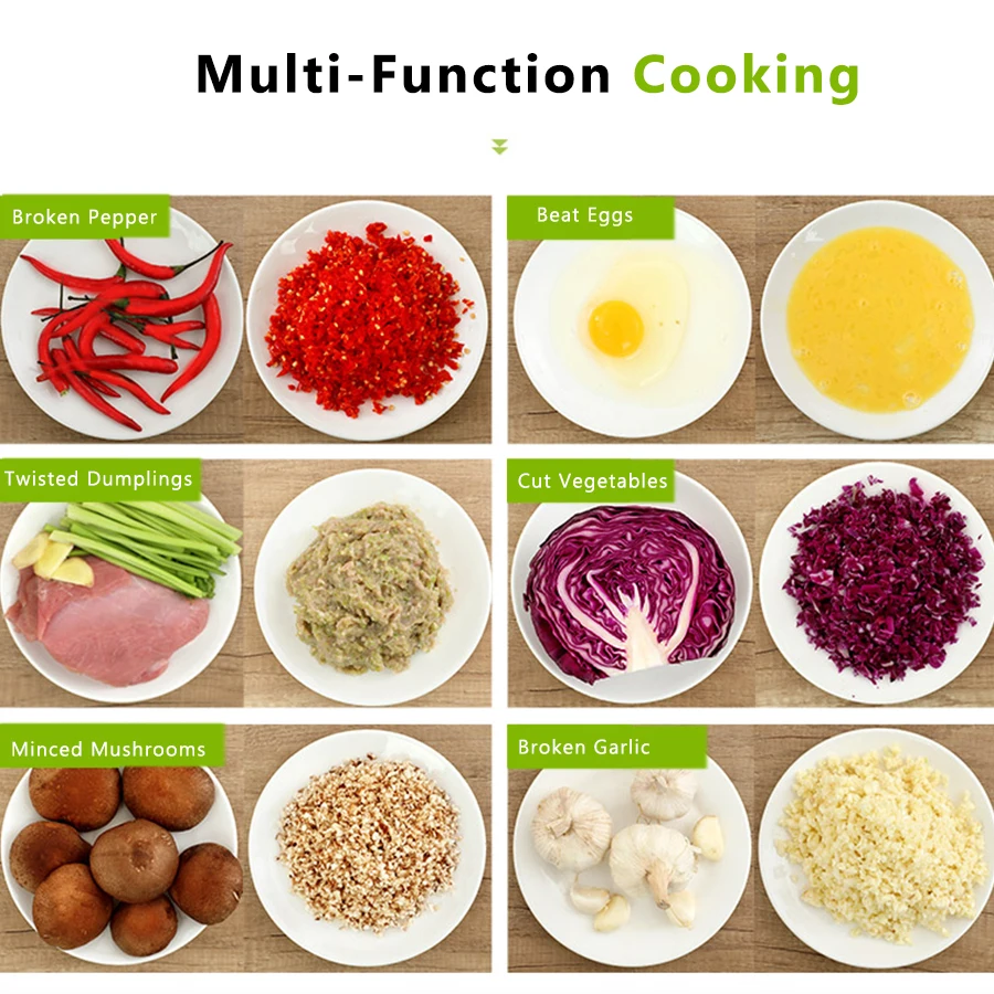 Мощный многофункциональный 4 нож измельчитель ручная мясорубка для овощей Терка для овощей Мясорубка молотилка для чеснока