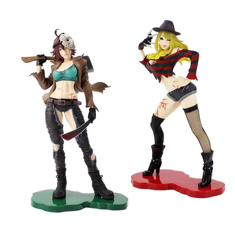 

21cm/25cm sexy Freddy Vs Jason Female version Action figure toys doll collection Christmas gift