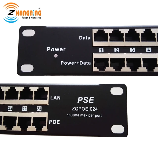 Multi-port 24 Port PoE Injector Passive 802.3af/at 100Mbps Power