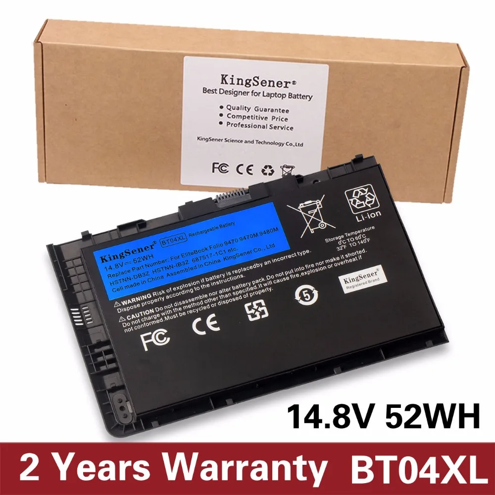 

KingSener New BT04XL Battery for HP EliteBook Folio 9470 9470M 9480M HSTNN-IB3Z HSTNN-DB3Z HSTNN-I10C BA06 687517-1C1 687945-001