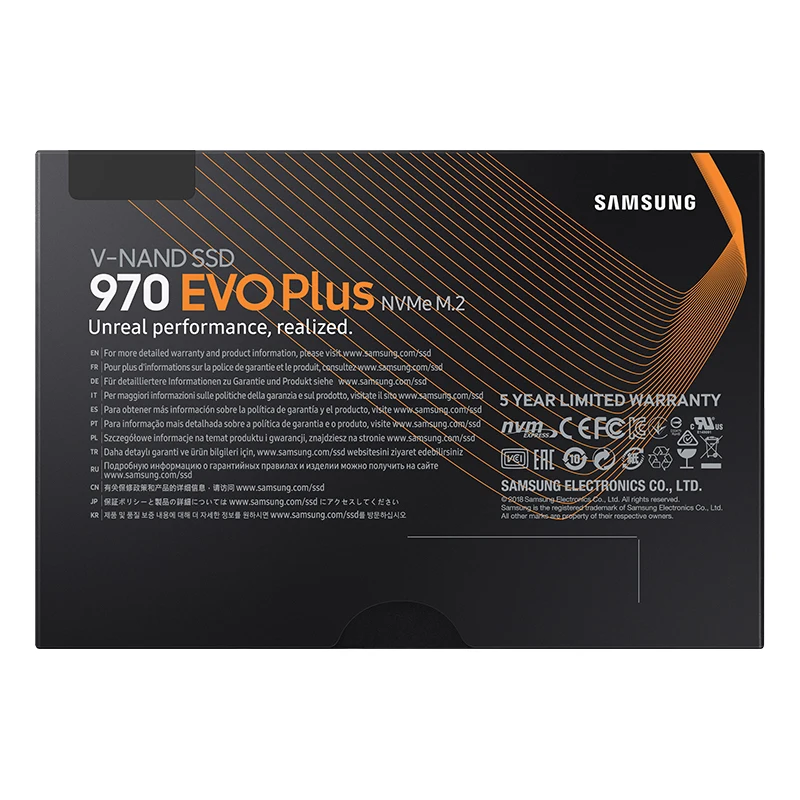 SAMSUNG 970 EVO PLUS 500 Гб Внутренний твердотельный накопитель M.2 SSD NVMe SSD 250 ГБ 1 ТБ TLC M.2 2280 3500 МБ/с. для ноутбука Тетрадь