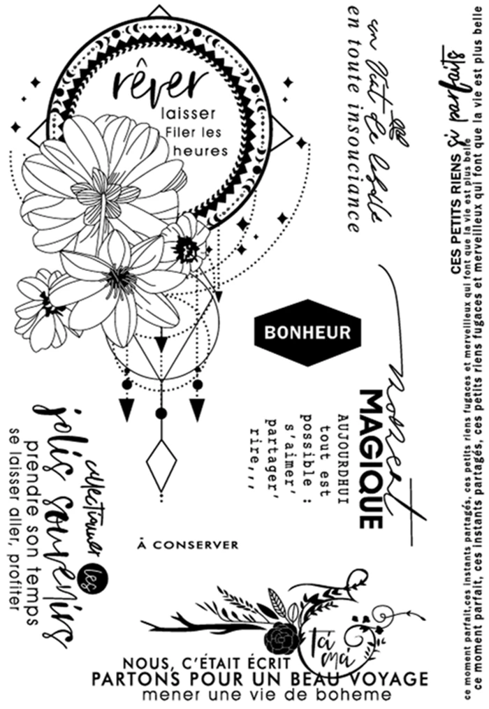 

French Transparent Clear Silicone Stamp/Seal for DIY scrapbooking/photo album Decorative clear stamp 804