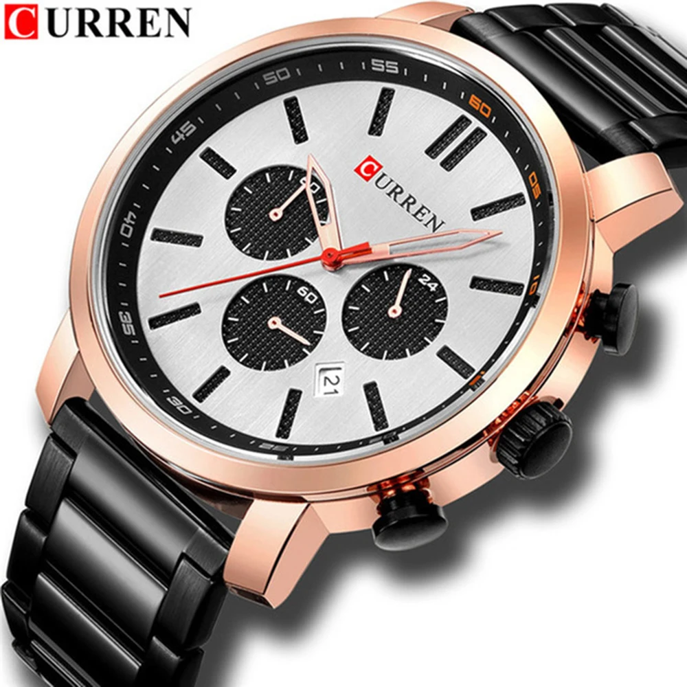 

Relogio Masculino CURREN Men's Fashion Luxury Quartz Watches Men Casual Sport Watch Man Chronograph Waterproof Wristwatch