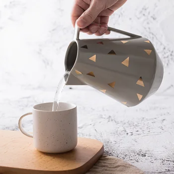 

Household high temperature decal ceramic teapot coffee pot cold kettle Creative milk juice jug water bottle 1000ml mx6211716