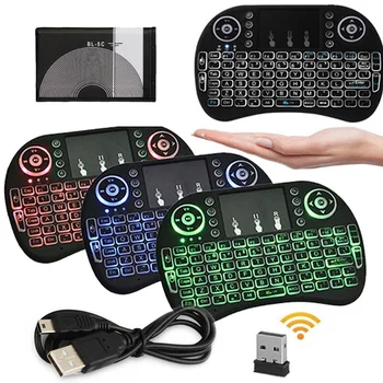 

Hot Sell I8 Mini Backlit Wireless Keyboard 2.4GHz 3 Color Touchpad Handheld Remote Control For Android TV BOX Mini PC 18 Laptop