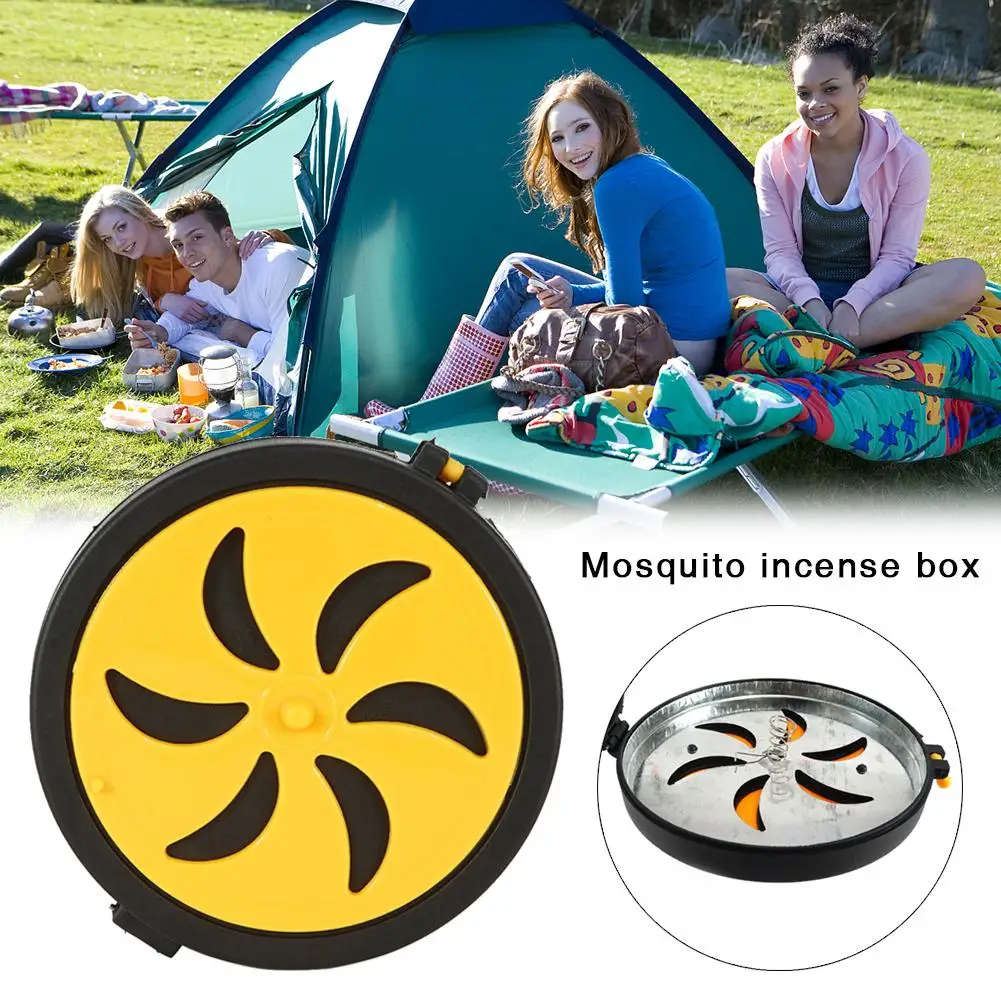 Mosquito Incense Box Outdoor Portable Coils Repellent Boxes Fixed Trays For Camping Accessories | Спорт и развлечения