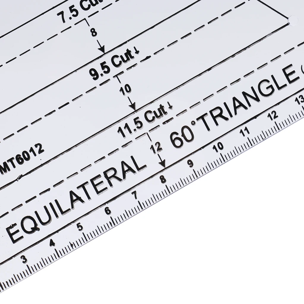 4Pcs Hard Plastic Rhombus/Hexagon/Triangle Quilting Rulers Sewing Tape Measures & Rulers Crafting Tools