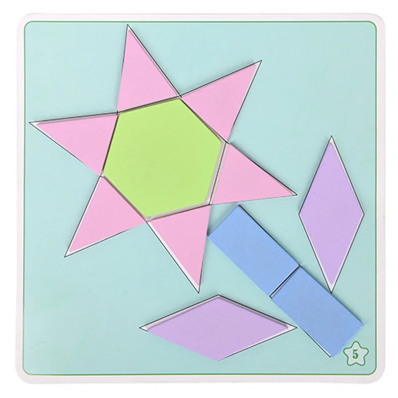 

2019 baby toys montessori DIY wooden puzzle educational developmental baby kids brain teasers hand grab board for toddlers