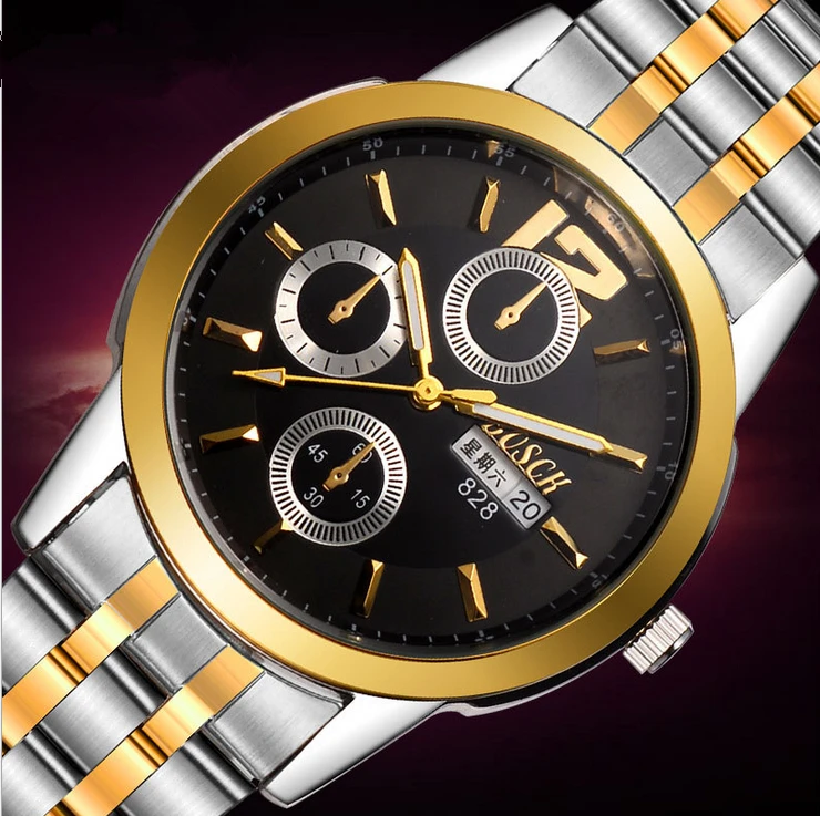 

BOSCK New Luxury Brand Men Business Watch Quartz Sport Men Watch Stainless Steel Strap Casual Wristwatch Date Display Men Watch