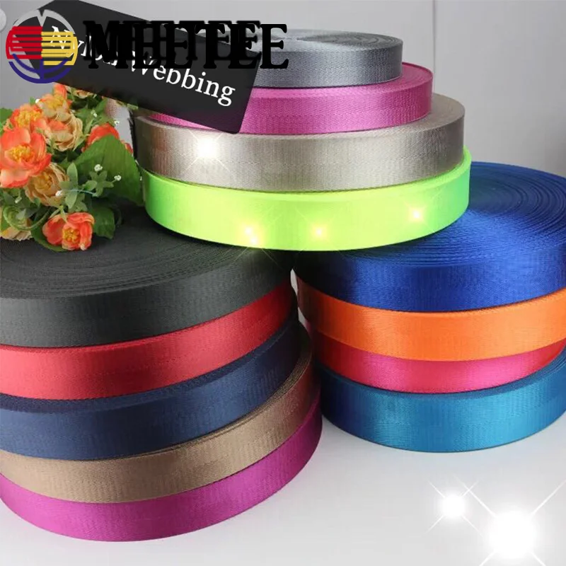 

9Yards 25mm High Quality Polyester Nylon Webbing Ribbon Dog Collar Outdoor Backpack Strap Tape Bias Binding DIY Bag Accessories