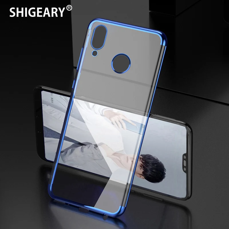 

Shigeary Case sFor Xiaomi Redmi 7 6 Pro 6A Go Cover Transparent TPU plated Coque Shinning Back Cases For Xiomi Redmi Note 7 Caps