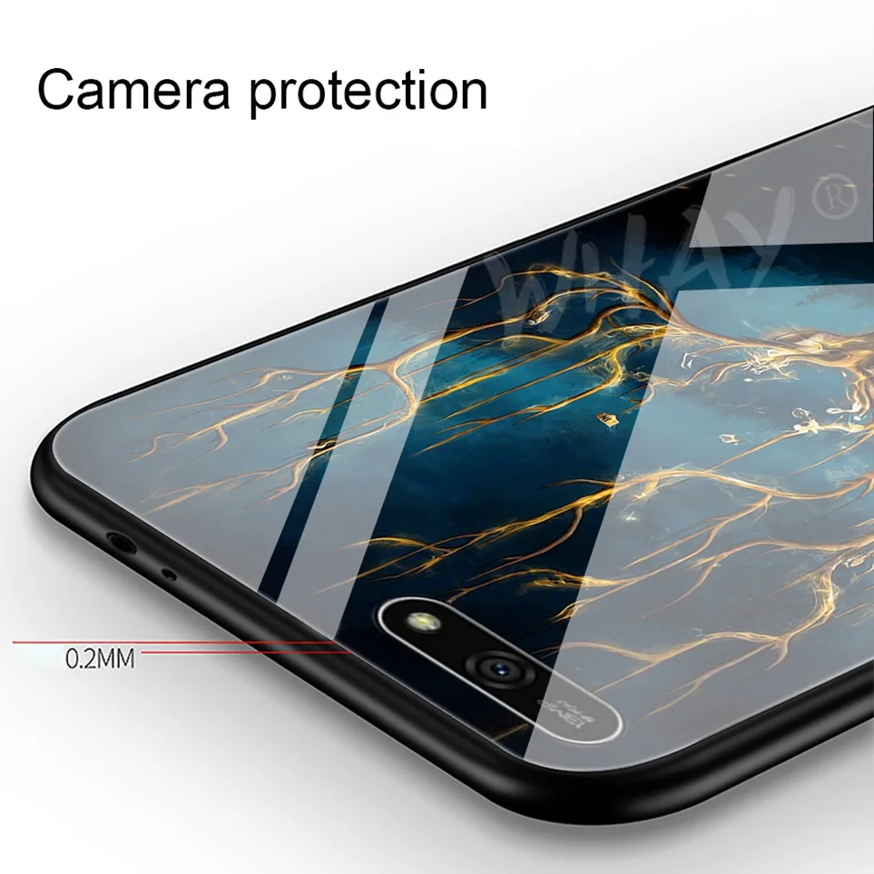 WHaY Glass Case For Huawei Honor 7A Luxury Pattern Coque For P20 Pro P Smart Cover Mate P20 10 Lite Honor 10 9 Lite Y6 2018 Case (5)
