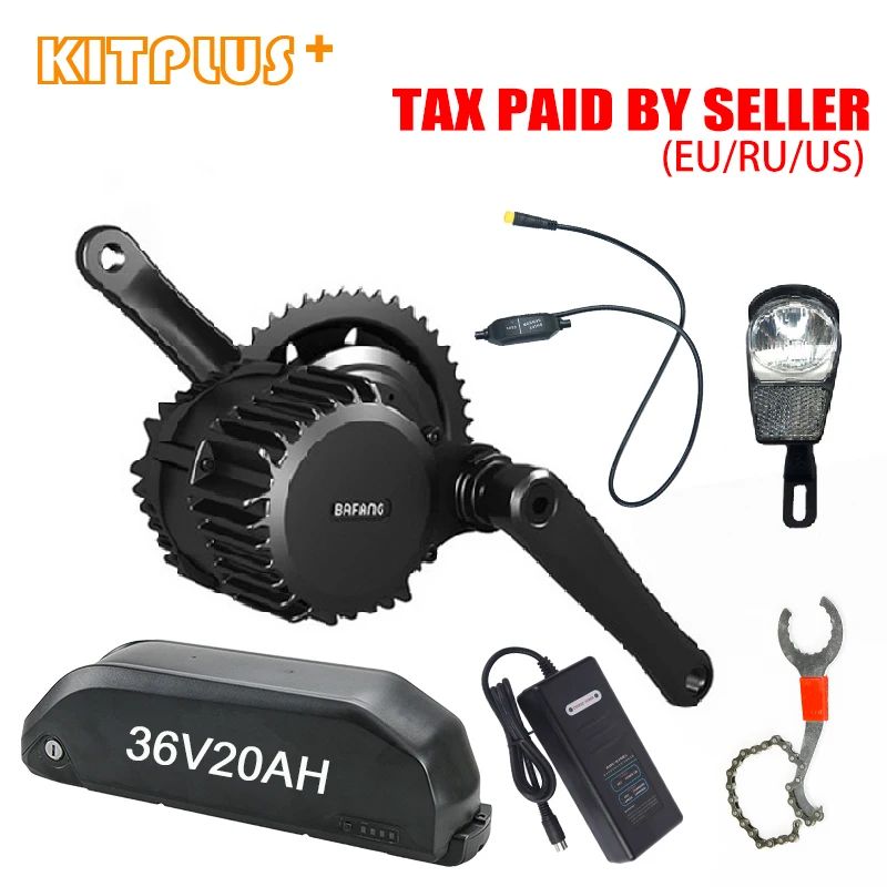 Discount Bafang Central Motor Kit Middle Motor 36V 250W with Large Capacity Lithium Battery 20AH for Bike Long Range 0