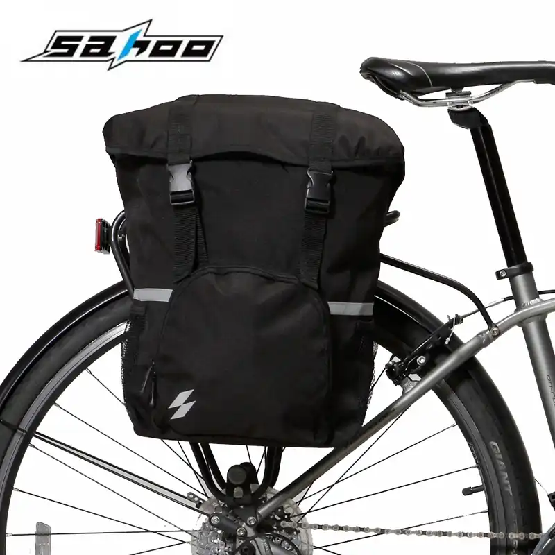 Roswheel Black Bike Bicycle Rear Frame Bag Cycling Double Side Seat Bag Pannier