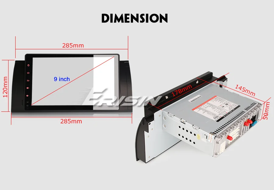 Discount 9" Android 9.0 Pie OS Car Navigation GPS Radio for BMW E39 M5 1999-2003 BMW E39 1995-2003 BMW E38 1994-2001 BMW X5 E53 2000-2007 22