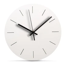 Декоративные деревянные настенные часы круговой Silent Подвесные часы Современный дизайн Nordic дерева кухонные настенные часы Home Decor 12 дюймов