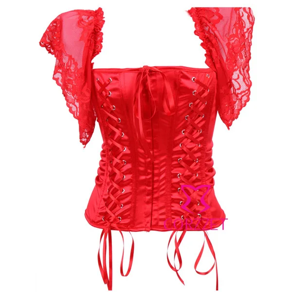 Женский кружевной корсет на бретельках с коротким рукавом|lingerie cup|corset shirtlingerie
