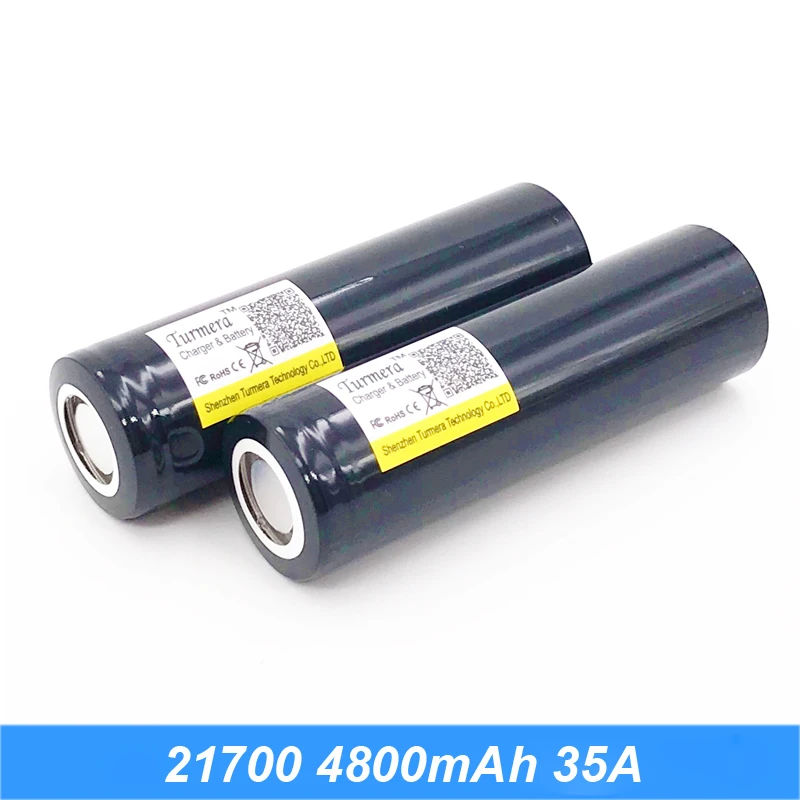Turmera 21700 Liion-battery 40Amps Original 21700 4800mAh 40A Rechargeable E-Cigarette Battery fits CAPO 21700 batteries AU16 Turmera 21700 Liion-battery 40Amps Original 21700 4800mAh 40A Rechargeable E-Cigarette Battery fits CAPO 21700 batteries AU16