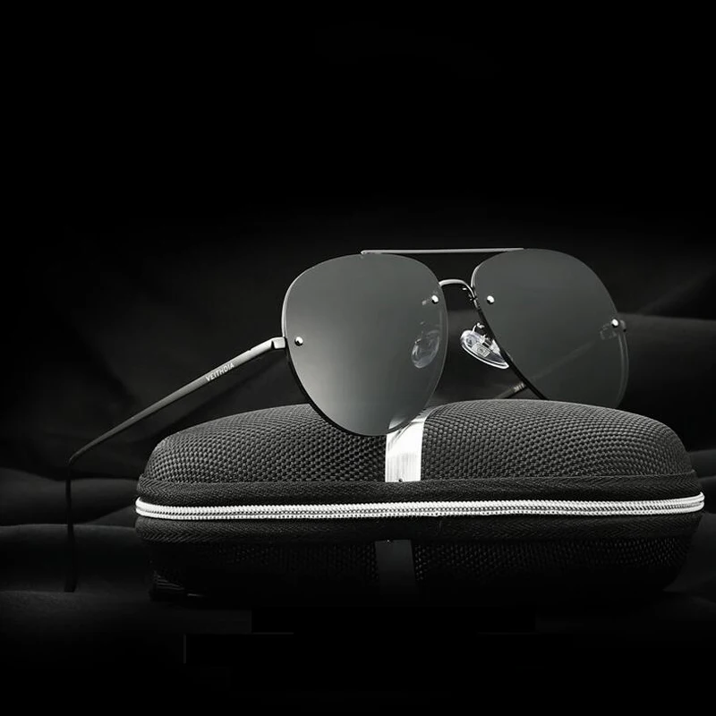 

VEITHDIA Brand Rimless Fashion Men Sun Glasses Polarized Coating Mirror Women Sunglasses Eyewear gafas oculos de sol 3811
