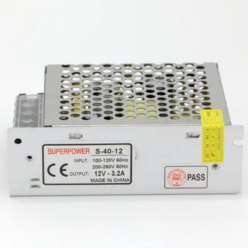 

12V 3.2A 40W 110V-220V Lighting Transformer High quality LED driver for LED strip power supply Free shipping
