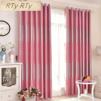 

Printed Striped Wave blackout curtains Drapes Curtains For Living Room Yellow Pink Purple Modern bedroom kitchen curtains