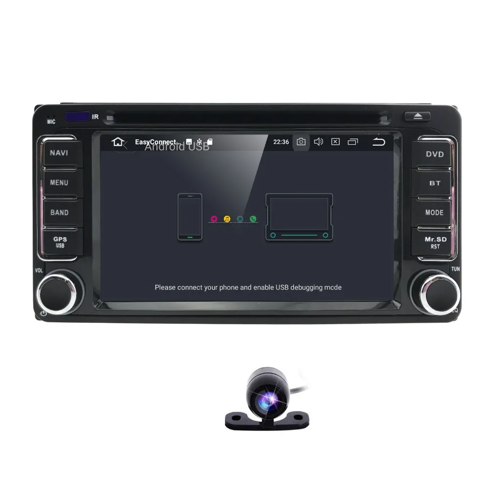 2 din Автомагнитолы Android 8 0 dvd плеер автомобиля для Toyota Hilux RAV4 Land cruise 100 COROLLA 150 Prado 120 yaris