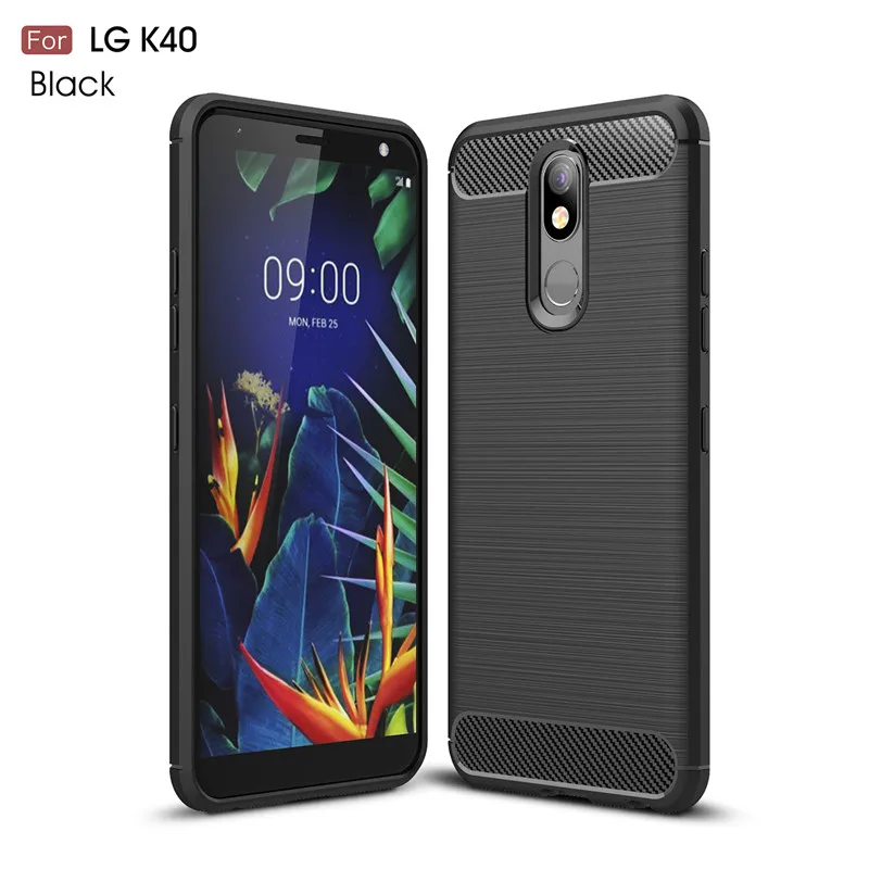 For LG K40 Case Luxury Armor Phone Bumper Rubber Soft Silicone K12 Plus Back Cover Fundas |
